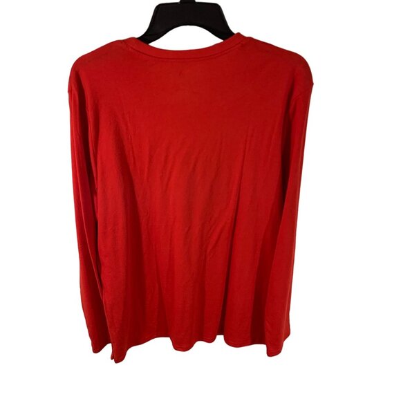 Jammies For Your Families Mens Long Sleeve Santa Shirt S Red 60% Cotton 40% Poly - Picture 4 of 8